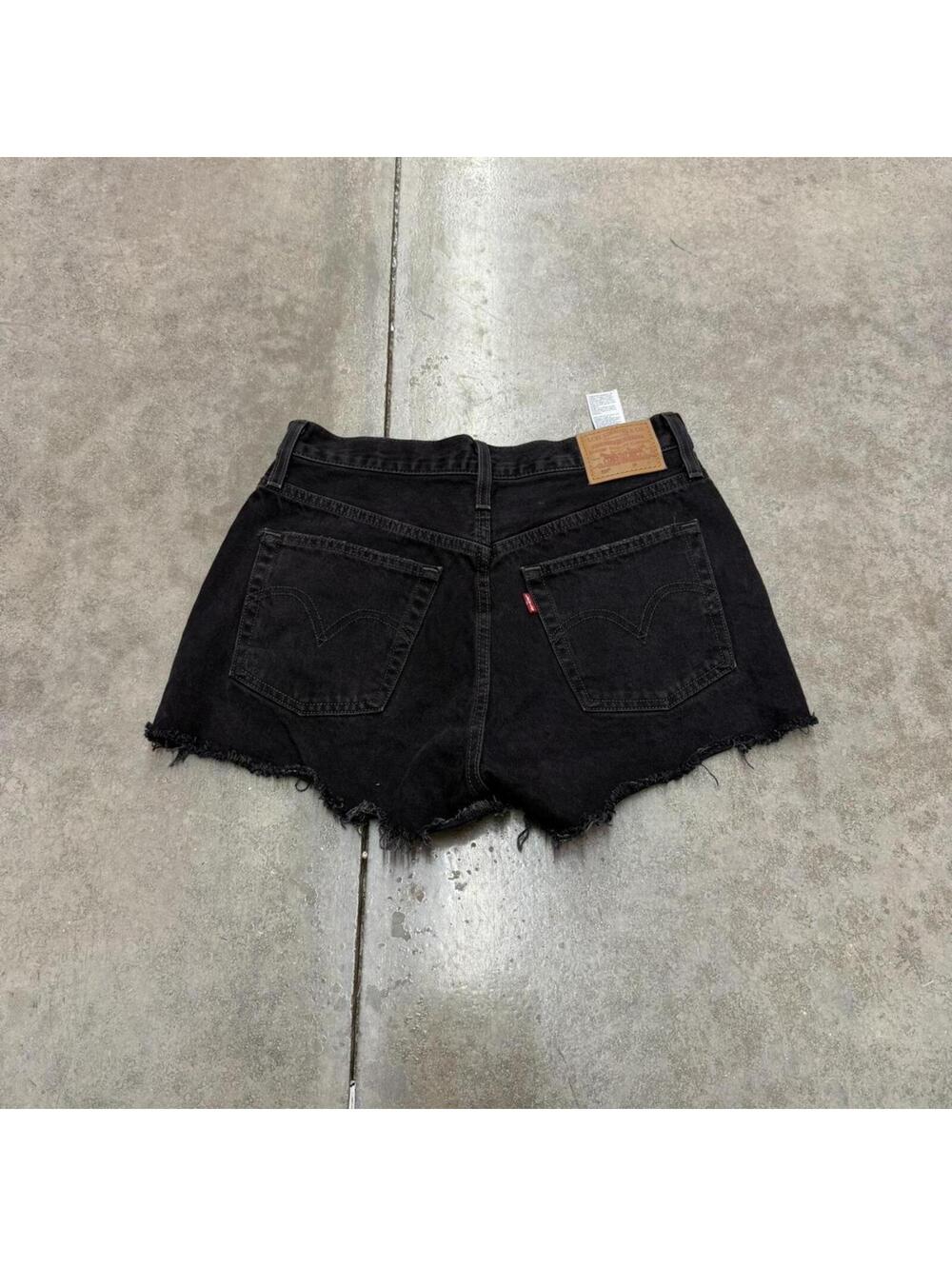 Levi's Black High-Waist Denim Cutoff Shorts